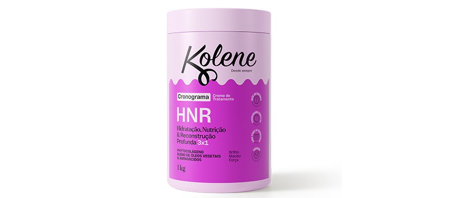Imagem destaque: Kolene lança creme de tratamento que supre as três etapas do cronograma capilar