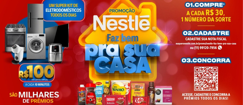 Imagem destaque: Promoção da Nestlé distribui kits de eletrodomésticos