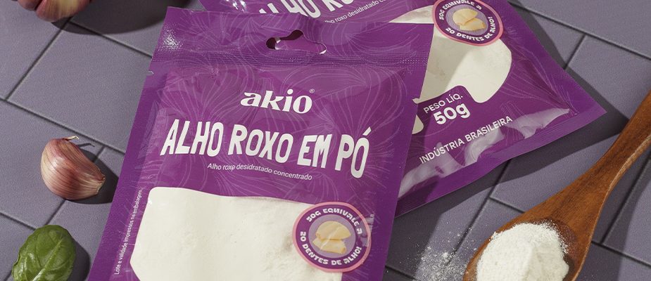 Imagem destaque: Akio lança alho roxo em pó e projeta vender 1 tonelada em três meses