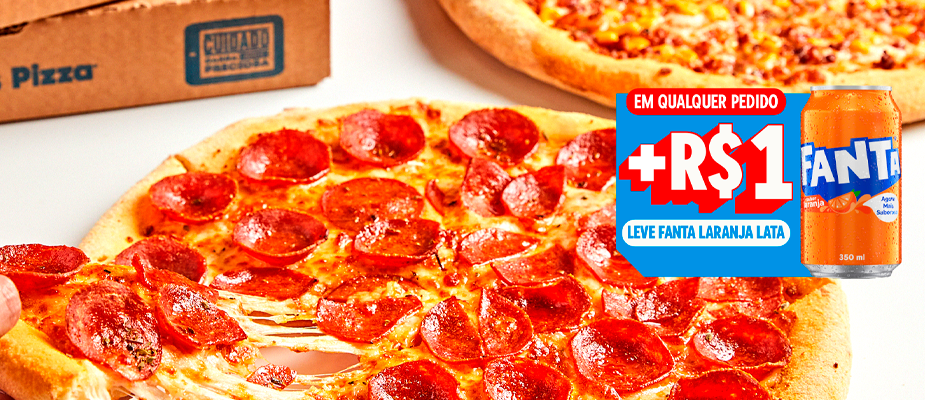 Imagem destaque: Domino’s lança campanha com Fanta Laranja por R$1