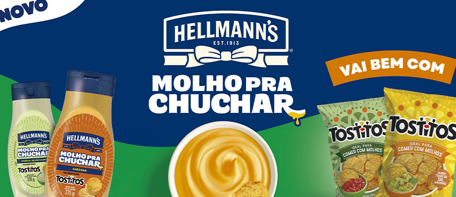 Imagem destaque: Hellmann’s e Tostitos lançam linha de molhos para mergulhar snacks
