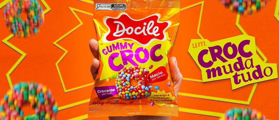 Imagem destaque: Docile lança Gummy Croc com proposta multissensorial