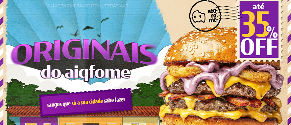 Imagem destaque: aiqfome amplia campanha e aposta em criatividade gastronômica