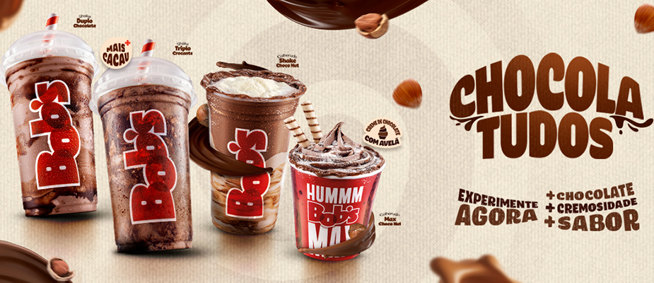Imagem destaque: Bob’s lança Chocolatudos e aposta em sabor e experiência
