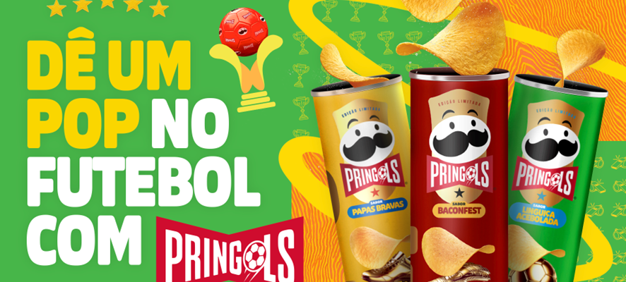 Imagem destaque: Pringles lança edição inspirada no futebol com sabores do Brasil, Espanha e Alemanha