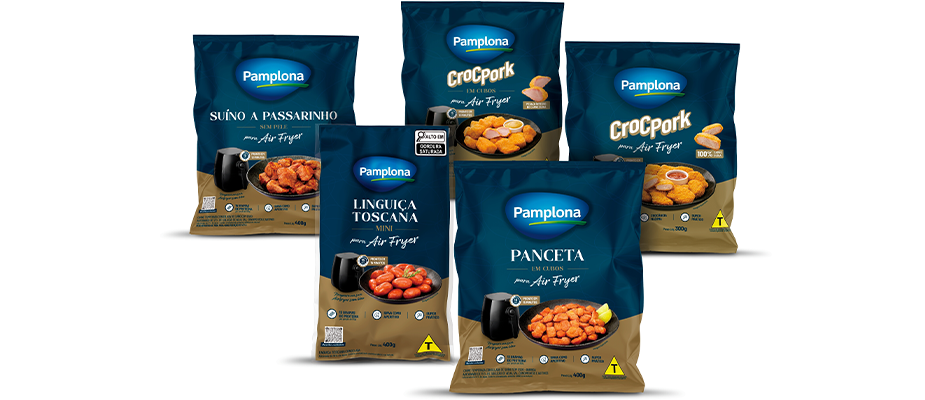 Imagem destaque: Pamplona Alimentos introduz linha de aperitivos suínos voltada para air fryer