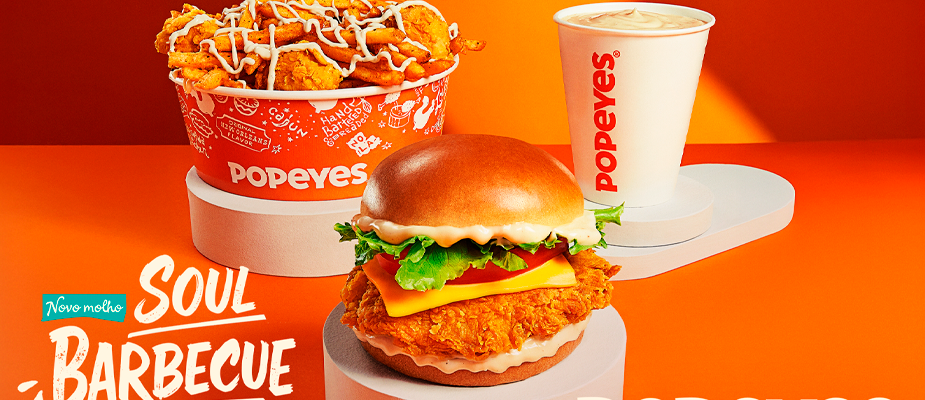 Imagem destaque: Popeyes lança linha Soul Barbecue Branco para inovar no cardápio
