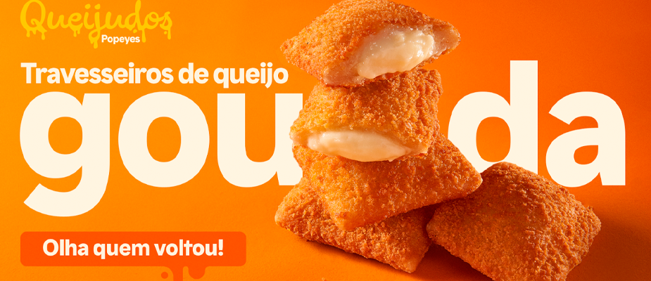 Imagem destaque: Atendendo a pedidos, Popeyes traz de volta o Travesseiro de Queijo Gouda