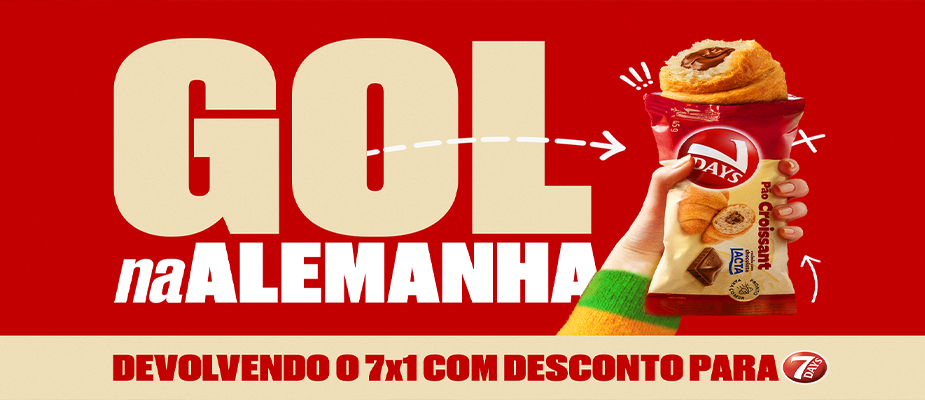 Imagem destaque: 7Days transforma gols sofridos pela Alemanha em descontos