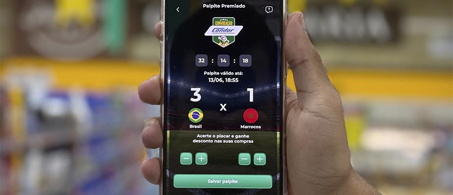 Imagem destaque: Rede Condor gamifica jornada de compras em campanha para a Copa do Mundo