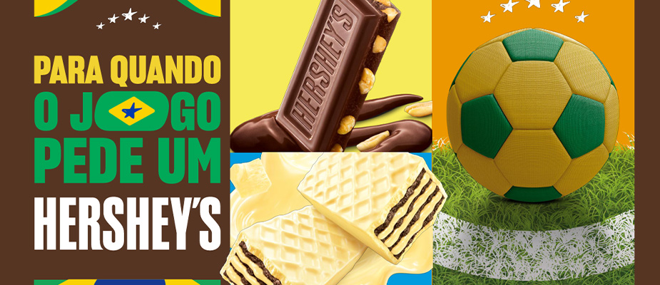 Imagem destaque: Hershey’s leva o clima da torcida para o PDV com foco nos jogos do Brasil