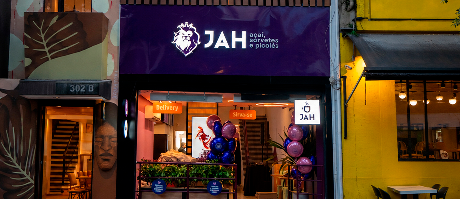 Imagem destaque: JAH Açaí, Sorvetes e Picolés inaugura unidade 200 na Consolação, em São Paulo