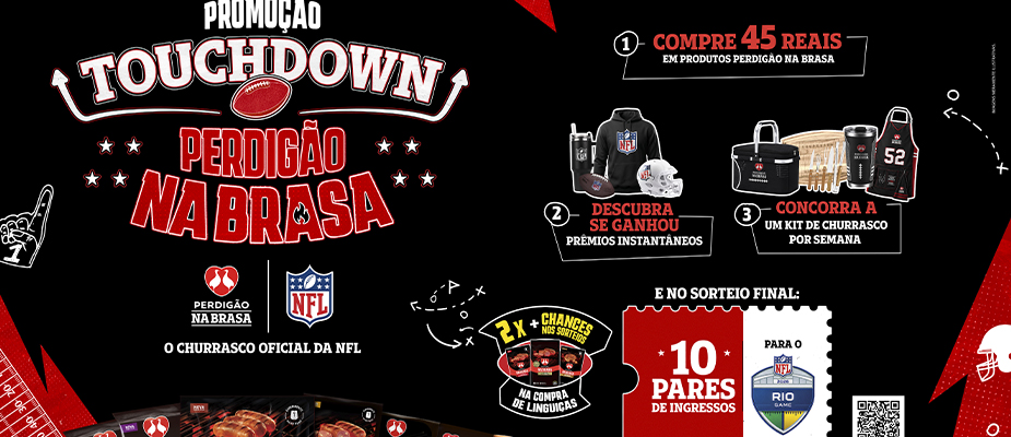 Imagem destaque: Perdigão Na Brasa sorteia ingressos para o NFL Rio Game