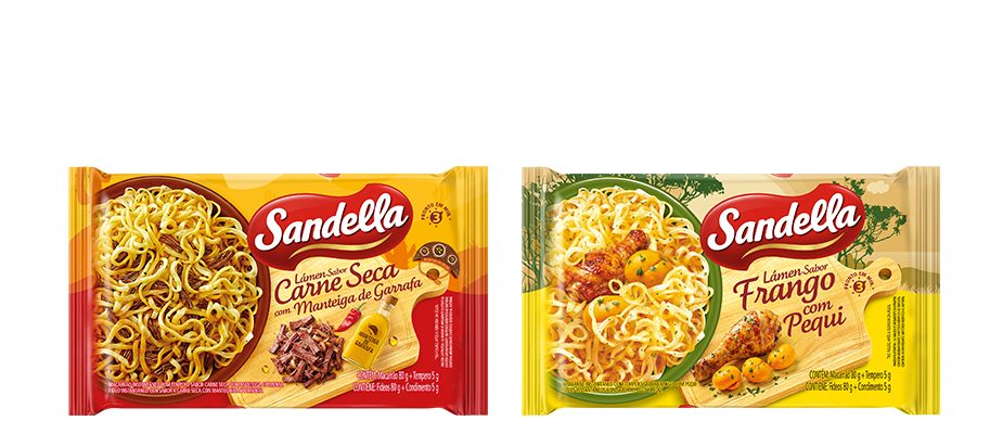 Imagem destaque: Apostando em sabores regionais, Sandella apresenta novos macarrões instantâneos