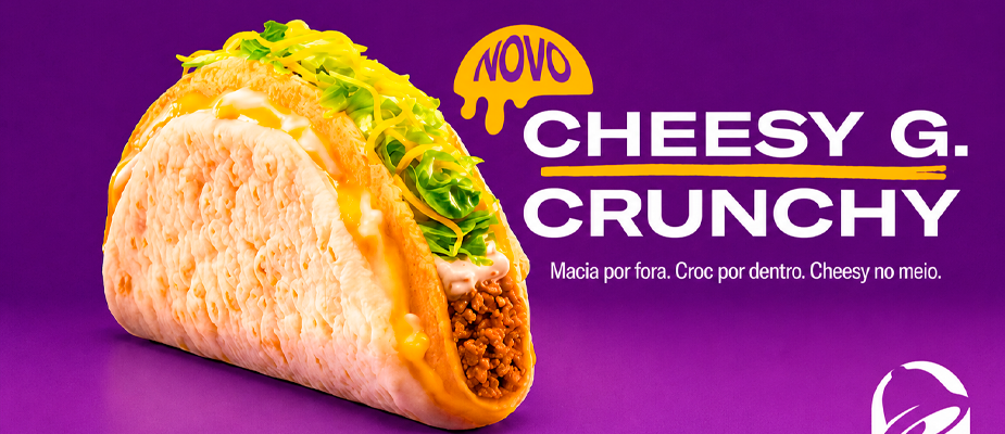 Imagem destaque: Taco Bell traz Cheesy G. Crunchy ao Brasil e firma parceria com a Tumulto