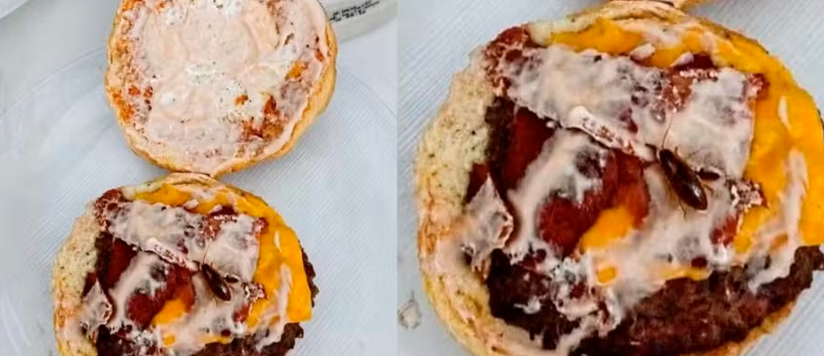 Imagem destaque: Cliente usa IA para simular barata em lanche e tentar reembolso no Paraná