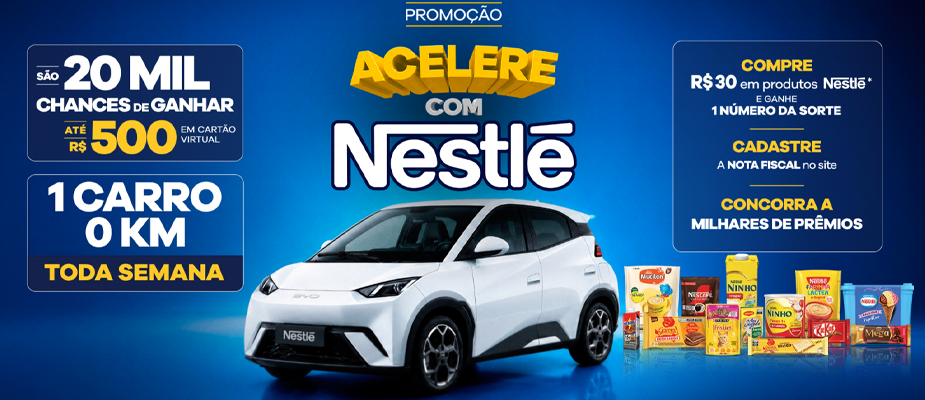 Imagem destaque: Nestlé inicia promoção com indicações de consumidores e influenciadores