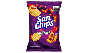 Imagem: SanChips lança sabor pimenta em parceria com a Pimenta Mendez