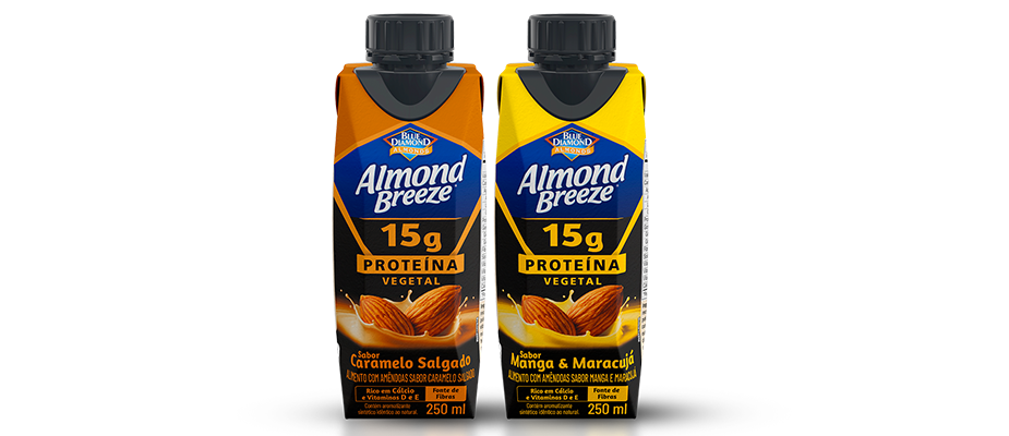 Imagem destaque: Almond Breeze lança bebida vegetal com 15g de proteína