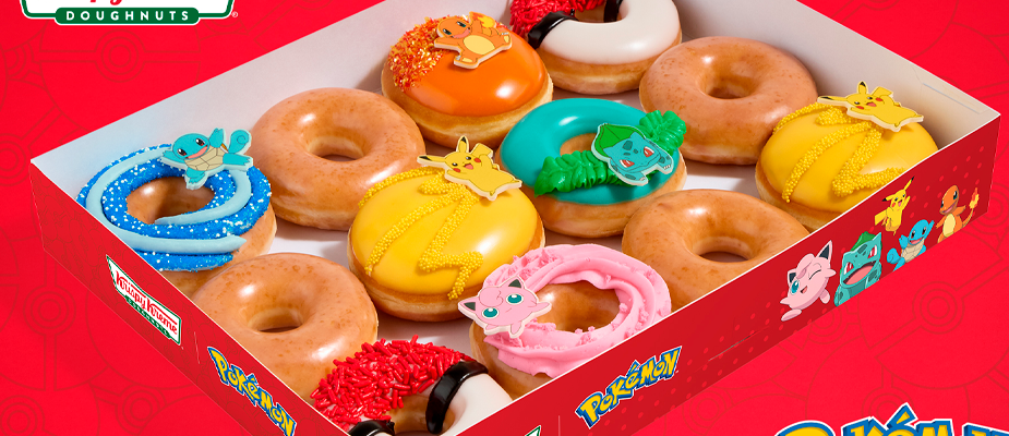 Imagem destaque: Krispy Kreme celebra 30 anos de Pokémon com donuts temáticos e unidade imersiva