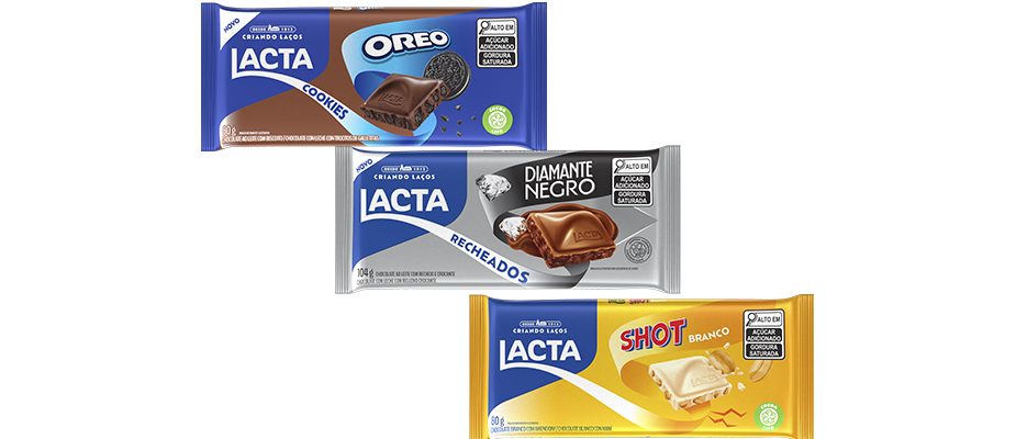 Imagem destaque: Lacta reforça portfólio de barras de chocolate com três novas versões