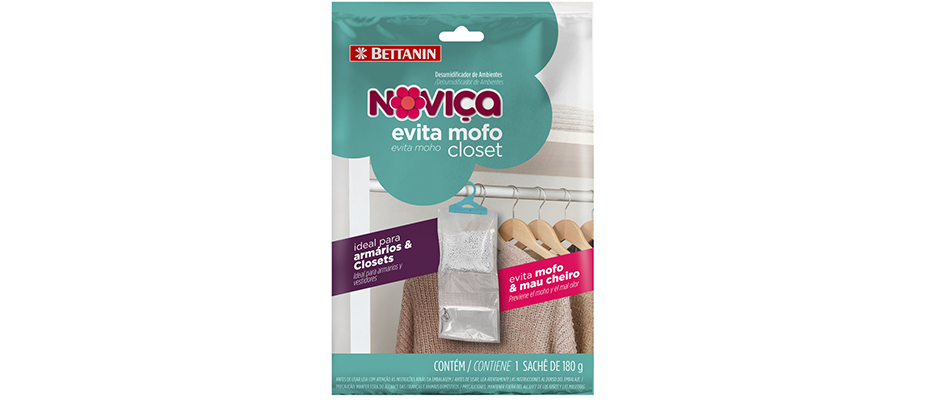 Imagem destaque: Noviça amplia Linha Sense com Evita Mofo para closets