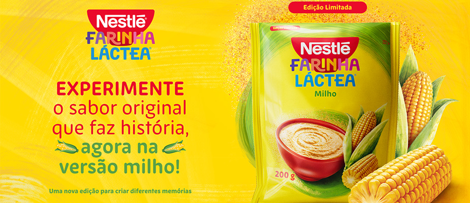 Imagem destaque: Nestlé apresenta Farinha Láctea sabor milho em edição limitada