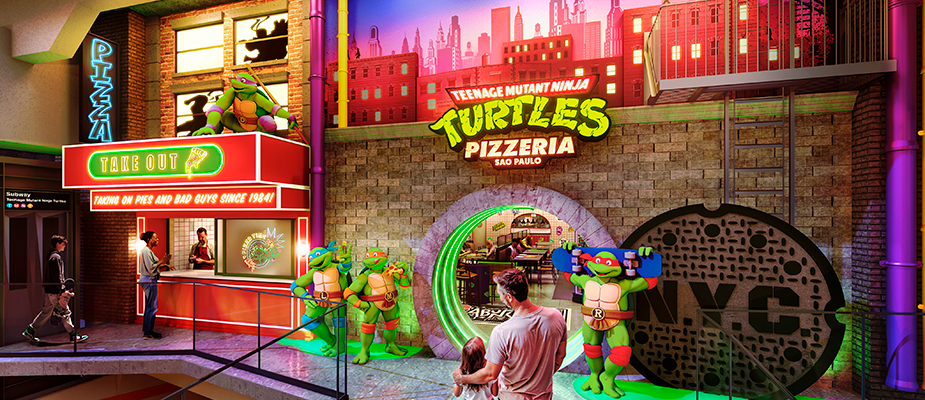 Imagem destaque: Pizzaria das Tartarugas Ninja chega à Avenida Paulista, em São Paulo