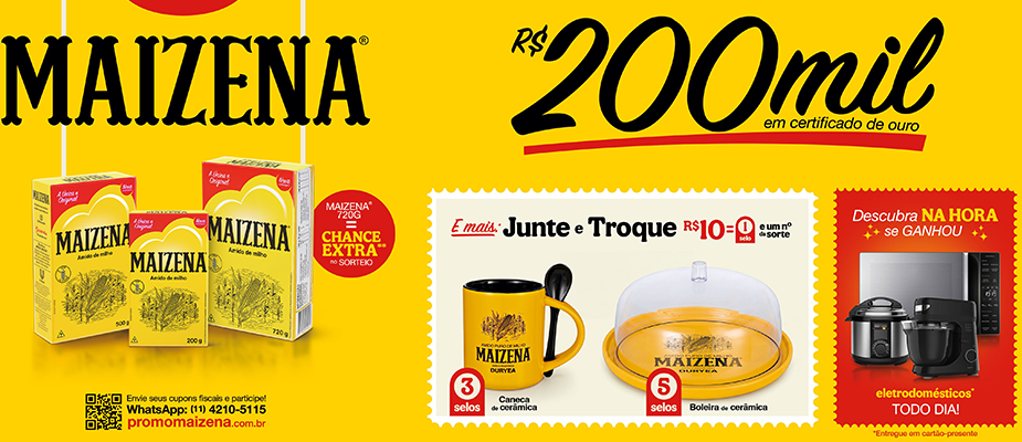Imagem destaque: Maizena promove terceira edição de campanha com prêmios de até R$ 200 mil