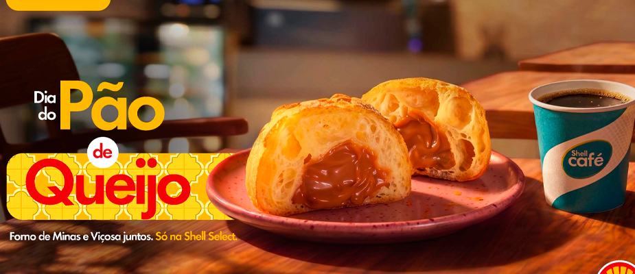 Imagem destaque: Shell Select e Shell Café lançam pão de queijo recheado com Doce de Leite Viçosa