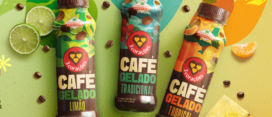 Imagem destaque: 3 Corações apresenta linha de café gelado pronto para beber