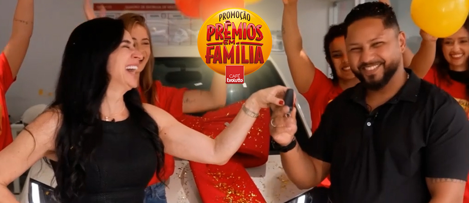 Imagem destaque: Promoção Prêmios em Família Café Evolutto cresce 70% no número de participantes na comparação com 2025 e entrega primeiro carro