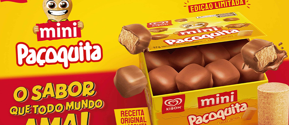 Imagem destaque: Paçoquita e Kibon retomam parceria com bombom de sorvete