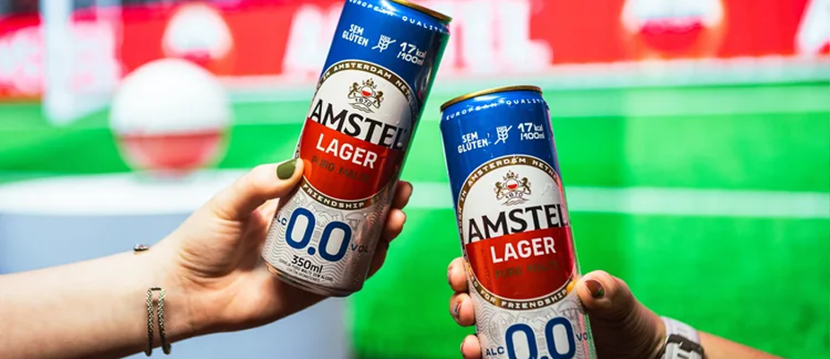 Imagem destaque: Grupo Heineken amplia portfólio zero álcool com lançamento da Amstel 0.0