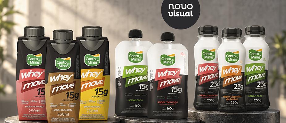 Imagem destaque: Canto de Minas lança WheyMove e reformula linha de bebidas proteicas