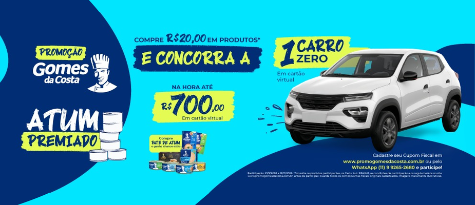 Imagem destaque: Gomes da Costa oferece prêmios em promoção “Atum Premiado”