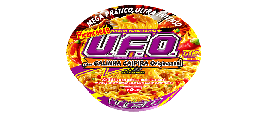 Imagem destaque: Nissin amplia linha Yakissoba U.F.O. com novos sabores picantes