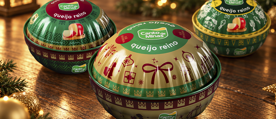 Imagem destaque: Canto de Minas lança edição de Natal para o Queijo Reino em Lata