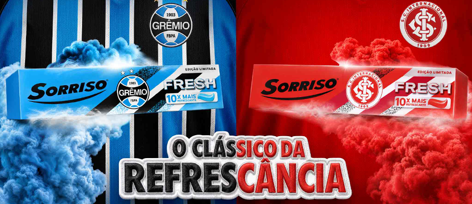Imagem destaque: Sorriso lança edição limitada de creme dental em parceria com clubes gaúchos