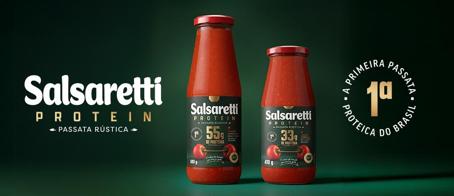 Imagem destaque: Salsaretti sai na frente e lança a primeira passata proteica do Brasil