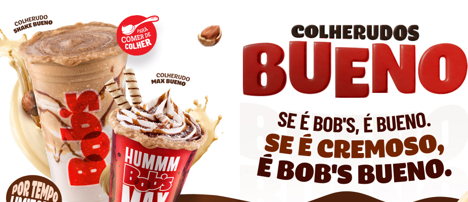 Imagem destaque: Bob’s lança linha Colherudos com creme Bueno