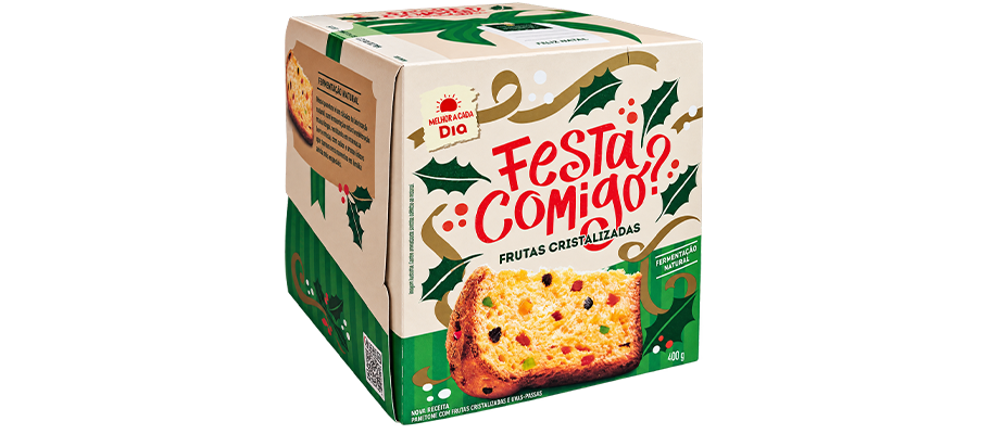 Imagem destaque: Dia relança linha de panetones com nova receita e embalagens para presente