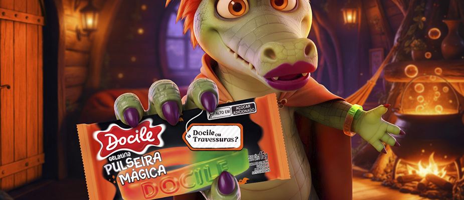Imagem destaque: Docile leva Cuca para campanha de Halloween