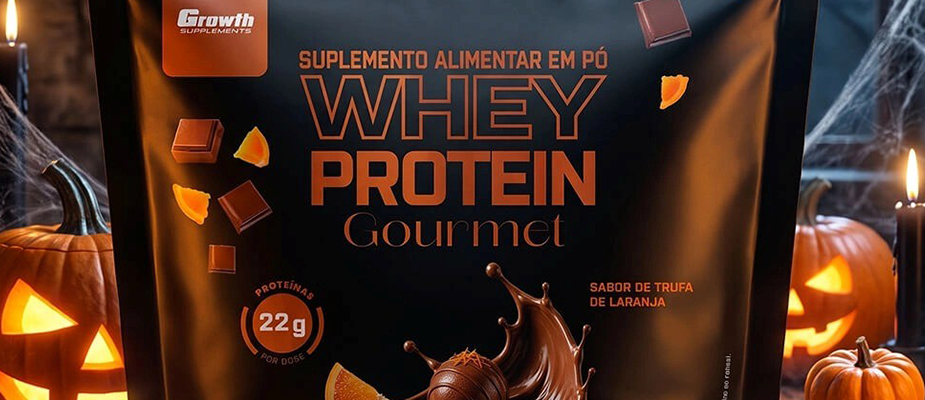 Imagem destaque: Growth Supplements lança whey sabor trufa de laranja para o Halloween