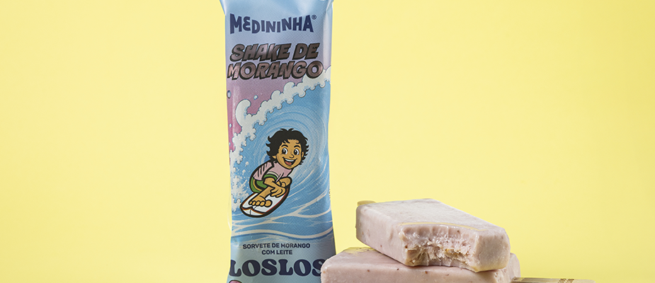Imagem destaque: Los Los lança linha infantil de sorvetes com personagem de Gabriel Medina