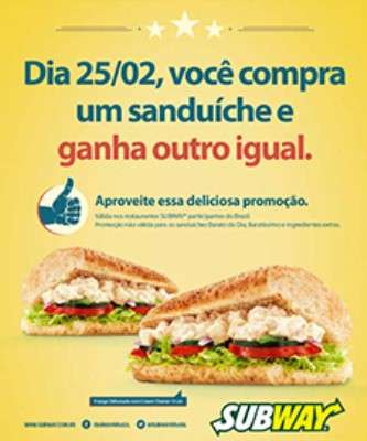 Imagem: Subway Lança Ação Promocional