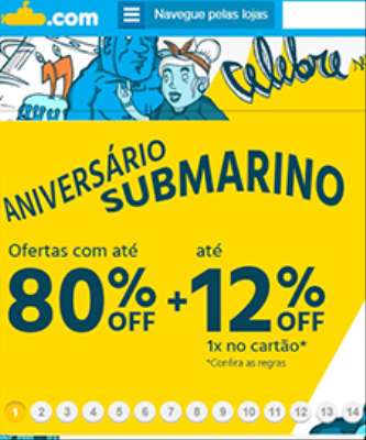Imagem: Submarino Realiza Descontos de até 80%