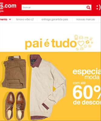 Imagem: Americanas.com Cria Campanha para o Dia dos Pais
