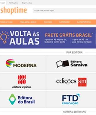 Imagem: Shoptime Cria Plataforma Para a Volta às Aulas