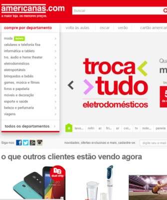Imagem: Americanas.com Faz Promoção de Eletrodomésticos